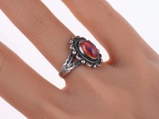 sz5.75 c1950's Fred Harvey Era Southwestern sterling and gemstone ring - Additional view 1