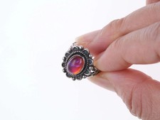 sz5.75 c1950's Fred Harvey Era Southwestern sterling and gemstone ring - Additional view 3