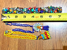 ð¥Early Fred Harvey NAVAJO Graduated Turquoise Fetish Coral Bead Bracelets Chief - Additional view 1