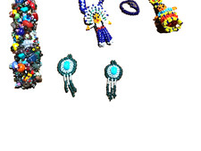 ð¥Early Fred Harvey NAVAJO Graduated Turquoise Fetish Coral Bead Bracelets Chief - Additional view 5