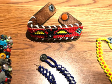 ð¥Early Fred Harvey NAVAJO Graduated Turquoise Fetish Coral Bead Bracelets Chief - Additional view 8