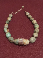 🔥HEAVY 1950s Fred Harvey Native Southwestern Turquoise Necklace 925 Silver 117g