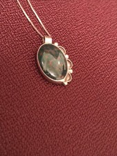🔥Native American 1950s Fred Harvey Gemstone Pendant 925 Silver Necklace Signed - Additional view 13