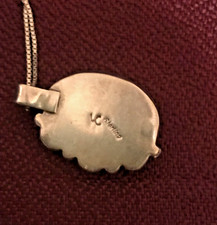 🔥Native American 1950s Fred Harvey Gemstone Pendant 925 Silver Necklace Signed - Additional view 10
