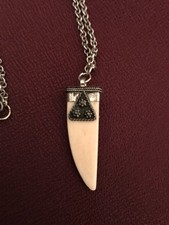 🔥Native American 1930’s Fred Harvey 800 Silver Talisman pendant with chain - Additional view 8