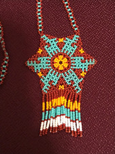 🔥Native American 1930’s Fred Harvey Talisman Navajo beaded turquoise necklace - Additional view 6