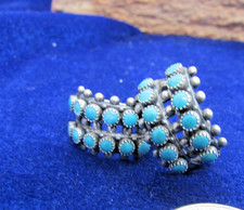 VTG SW FRED HARVEY STYLE SCERW BACK TURQUOISE EARRINGS****SPECIAL PRICE****