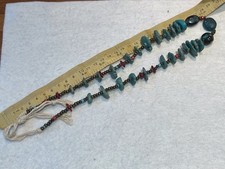 🔥Vintage Fred Harvey-era Native American 20-22” Coral Turquoise Necklace 1950’s - Additional view 11