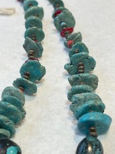 🔥Vintage Fred Harvey-era Native American 20-22” Coral Turquoise Necklace 1950’s - Additional view 7