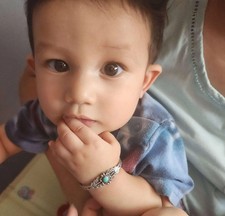 4.75" c1940's Bell Trading Post Fred Harvey Era child's bracelet