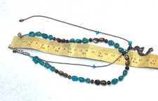 🔥Native American 1930s Fred Harvey Heishi Fetish 925 Silver Turquoise Necklaces - Additional view 7