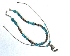 🔥Native American 1930s Fred Harvey Heishi Fetish 925 Silver Turquoise Necklaces