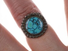 sz5 Fred Harvey Era Sterling/howlite native American ring