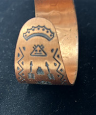Vintage Copper Fred Harvey  Era Southwest Cuff Bracelet - Additional view 4