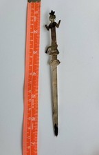 Vintage Navajo Sterling Silver Letter Opener w/ Turquoise Fred Harvey Era Yei - Additional view 1