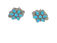 🔥Native American 1900s Fred Harvey 925 Silver Squash Blossom petit needlepoint