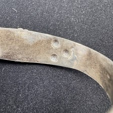 Fred Harvey Era Native American Sterling Silver Cuff Bracelet Green Turquoise - Additional view 6