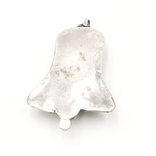 Sterling Silver 925 Fred Harvey Era Turquoise Gemstone 76 Liberty Bell Pendant - Additional view 1