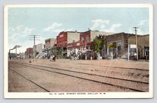 Business District Street Scene Gallup New Mexico Fred Harvey c1970 Postcard