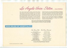Fred Harvey Menu La Fonda Santa Fe New Mexico 1957 Los Angeles Union Station - Additional view 1