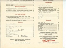 Fred Harvey Menu La Fonda Santa Fe New Mexico 1957 Los Angeles Union Station - Additional view 3