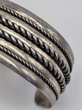 VINTAGE FRED HARVEY NATIVE AMERICAN STERLING SILVER BRACELET - Additional view 11