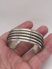 VINTAGE FRED HARVEY NATIVE AMERICAN STERLING SILVER BRACELET - Additional view 13