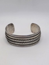 VINTAGE FRED HARVEY NATIVE AMERICAN STERLING SILVER BRACELET - Additional view 4