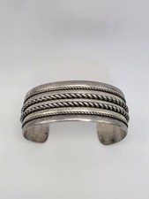 VINTAGE FRED HARVEY NATIVE AMERICAN STERLING SILVER BRACELET - Additional view 5