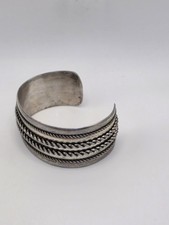 VINTAGE FRED HARVEY NATIVE AMERICAN STERLING SILVER BRACELET - Additional view 6