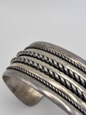 VINTAGE FRED HARVEY NATIVE AMERICAN STERLING SILVER BRACELET - Additional view 10