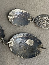 Rare Vintage Signed Sterling Silver 41” Concho Belt Fred Harvey Era Stamp Work - Additional view 22