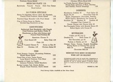 Fred Harvey Menu La Fonda Santa Fe New Mexico 1956 Westport Room Kansas City  - Additional view 3