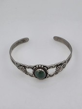 VINTAGE FRED HARVEY BELL TRADING POST TURQUOISE CUFF BRACELET STERLING SILVER... - Additional view 13