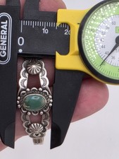 VINTAGE FRED HARVEY BELL TRADING POST TURQUOISE CUFF BRACELET STERLING SILVER... - Additional view 4