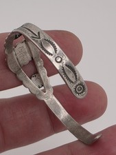 VINTAGE FRED HARVEY BELL TRADING POST TURQUOISE CUFF BRACELET STERLING SILVER... - Additional view 10