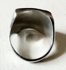 Vintage Fred Harvey Era Sterling Silver Bucking Bronco/Longhorn Ring-Size 7.5 - Additional view 3