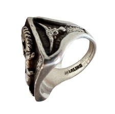 Vintage Fred Harvey Era Sterling Silver Bucking Bronco/Longhorn Ring-Size 7.5 - Additional view 5