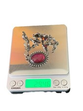 Fred Harvey Era Native American Dragon's Breath Opal Sterling Silver Necklace - Additional view 11