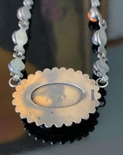 Fred Harvey Era Native American Dragon's Breath Opal Sterling Silver Necklace - Additional view 7