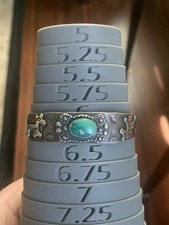 Rare Vintage Lot Of 2 Navajo Fred Harvey Era Sterling Silver Turquoise Bracelet - Additional view 12