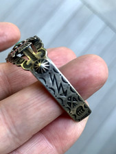 Rare Vintage Lot Of 2 Navajo Fred Harvey Era Sterling Silver Turquoise Bracelet - Additional view 4