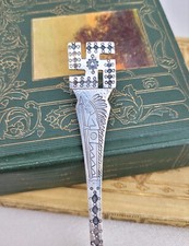 Antique Vtg Navajo Native Sterling Silver Whirling Log Fred Harvey Era Wis Spoon - Additional view 1