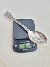 Antique Vtg Navajo Native Sterling Silver Whirling Log Fred Harvey Era Wis Spoon - Additional view 7