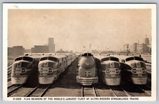 Fred Harvey Fleet Santa Fe Trian Chief Super Postcard - M2