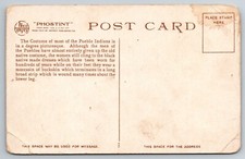 Female Woman Pueblo Water Carrier Fred Harvey Phostint Postcard - M1 - Additional view 1