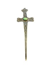 Vintage Navajo Fred Harvey Era Sterling Silver Turquoise Letter Opener Native 6”