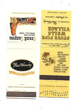 2 Fred Harvey  Matchcovers  Stove Pipe Wells Village Death Valley & Grand Canyon - Additional view 1