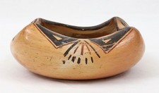 Vintage Hopi Pottery Unusual Bowl Folded Edges Fred Harvey Painted Desert Inn - Additional view 4