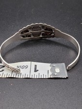 Vintage Fred Harvey Era Turquoise Cuff Bracelet, Signed Symbol Mark, SS, Navajo  - Additional view 10